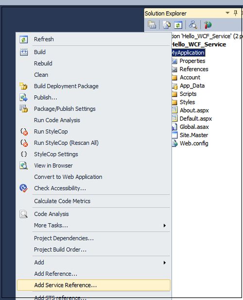 Add Service reference